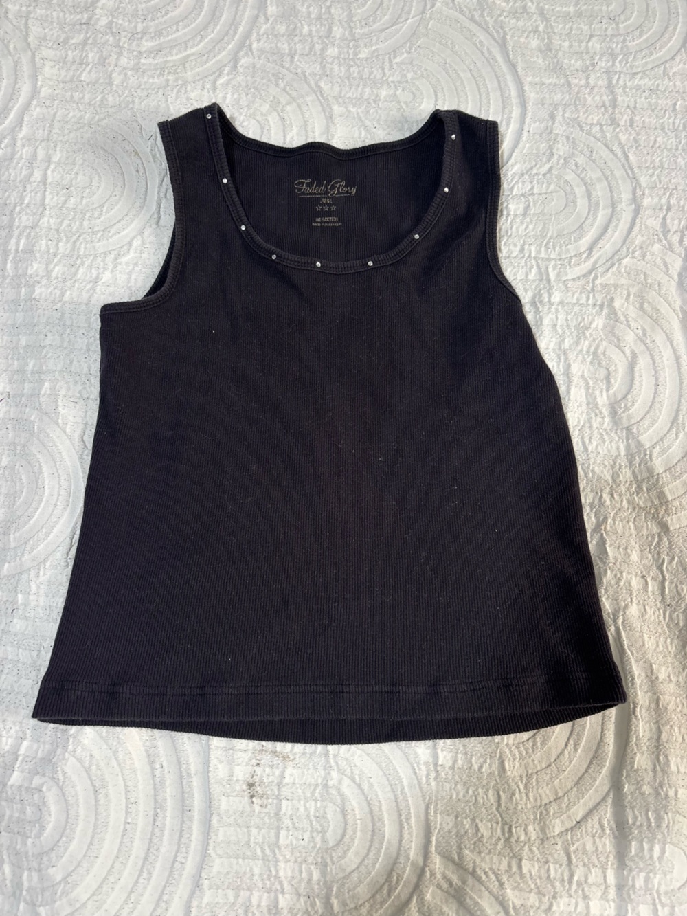 Black Ribbed Women’s Tank Top